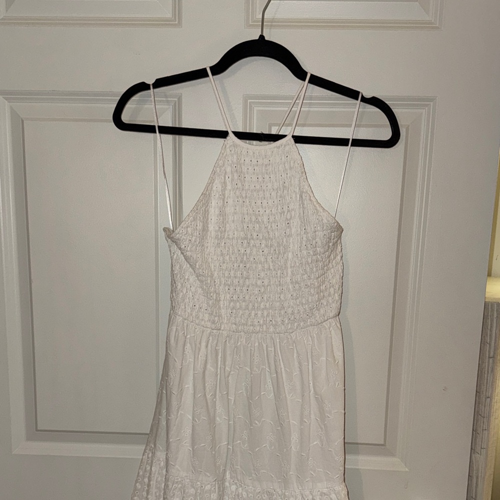 Zara White Halter Neck Dress